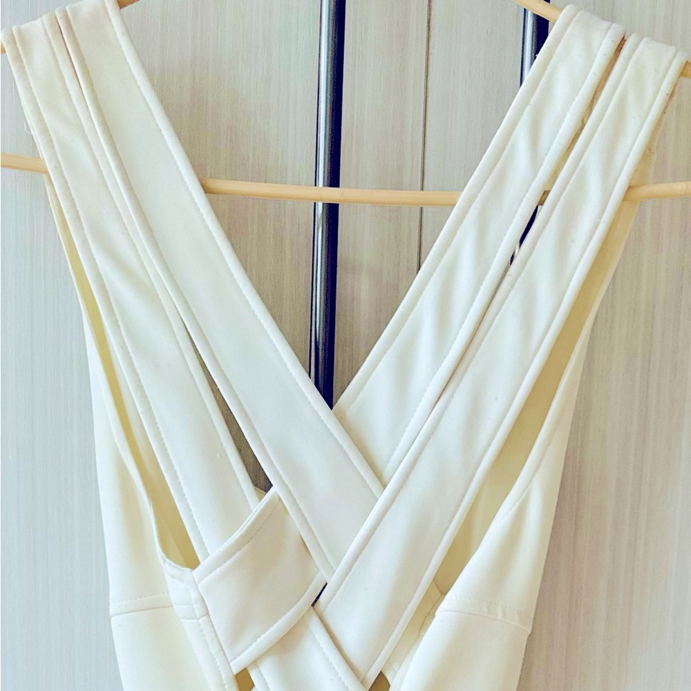Front Zippered Strappy Dress with Lining, Size Small